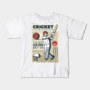 Vintage cricket Kids T-Shirt